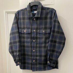 Men's Old Navy Plaid Button Down Shirt Jacket - Blue - Size L - NWT!
